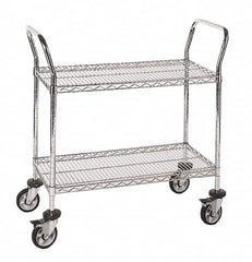 Quantum Storage - 18" Wide, 6" High, Open Shelving Wire Shelving Handle - USA Tool & Supply