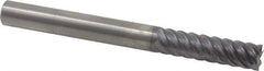 Kennametal - 1/2", 1-3/4" LOC, 1/2" Shank Diam, 5" OAL, 6 Flute, Solid Carbide Square End Mill - Single End, AlTiN Finish, Spiral Flute, 50° Helix, Centercutting, Right Hand Cut, Right Hand Flute, Series HPRDM - USA Tool & Supply