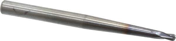 Kennametal - 1/8" Diam, 1/8" LOC, 4 Flute Solid Carbide Ball End Mill - AlTiN Finish, Single End, 3" OAL, 1/4" Shank Diam, Spiral Flute - USA Tool & Supply