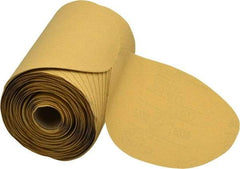 3M - 6" Diam, 220 Grit Aluminum Oxide Adhesive PSA Disc - Very Fine Grade, Gold, A Weighted Backing, Flexible, Use with Random Orbital Sanders - USA Tool & Supply