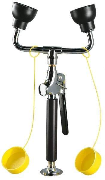 Bradley - Plumbed Drench Hoses Mount: Deck Style: Dual Spray Head - USA Tool & Supply