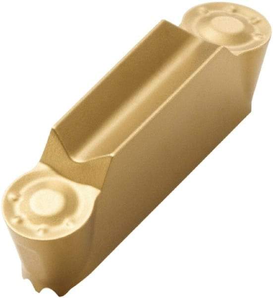 Seco - LCMF, 0.118" Cutting Width, MP, CP500 Grade, Double End Multi-Directional Turning Insert - TiAlN, TiN Coated, Full Radius - USA Tool & Supply