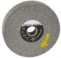 Brite Star - 8" Diam, 2" Face Width, 3" Center Hole, Medium Grade, Aluminum Oxide Deburring Wheel - Convolute, Soft Density 5 Grade, 3,400 RPM - USA Tool & Supply