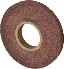 Brite Star - 8" Diam, 1" Face Width, 3" Center Hole, Medium Grade, Aluminum Oxide Deburring Wheel - Convolute, Hard Density 4 Grade, 3,400 RPM - USA Tool & Supply