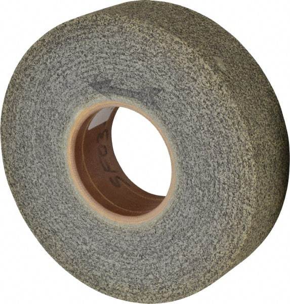 Brite Star - 8" Diam, 2" Face Width, 3" Center Hole, Fine Grade, Silicon Carbide Deburring Wheel - Convolute, Soft Density 6 Grade, 3,400 RPM - USA Tool & Supply