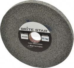 Brite Star - 6" Diam, 1/2" Face Width, 1" Center Hole, Fine Grade, Silicon Carbide Deburring Wheel - Convolute, Soft Density 6 Grade, 6,000 RPM - USA Tool & Supply