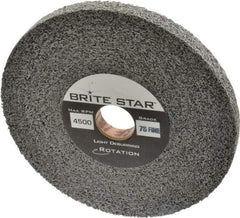 Brite Star - 6" Diam, 1/2" Face Width, 1" Center Hole, Fine Grade, Silicon Carbide Deburring Wheel - Convolute, Medium Density 7 Grade, 6,000 RPM - USA Tool & Supply