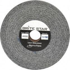Brite Star - 6" Diam, 1" Face Width, 1" Center Hole, Fine Grade, Silicon Carbide Deburring Wheel - Convolute, Medium Density 8 Grade, 6,000 RPM - USA Tool & Supply