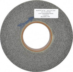 Brite Star - 8" Diam, 1" Face Width, 3" Center Hole, Fine Grade, Silicon Carbide Deburring Wheel - Convolute, Medium Density 8 Grade, 3,400 RPM - USA Tool & Supply