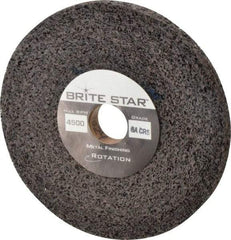 Brite Star - 6" Diam, 1/2" Face Width, 1" Center Hole, Coarse Grade, Aluminum Oxide Deburring Wheel - Convolute, Soft Density 6 Grade, 6,000 RPM - USA Tool & Supply