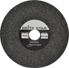 Brite Star - 6" Diam, 1/2" Face Width, 1" Center Hole, Fine Grade, Silicon Carbide Deburring Wheel - Convolute, Extra Hard Density 9 Grade, 4,500 RPM - USA Tool & Supply