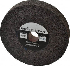 Brite Star - 6" Diam, 1" Face Width, 1" Center Hole, Coarse Grade, Aluminum Oxide Deburring Wheel - Convolute, Soft Density 5 Grade, 6,000 RPM - USA Tool & Supply
