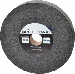 Brite Star - 6" Diam, 1" Face Width, 1" Center Hole, Fine Grade, Silicon Carbide Deburring Wheel - Convolute, Extra Hard Density 9 Grade, 4,500 RPM - USA Tool & Supply