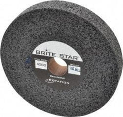 Brite Star - 6" Diam, 1" Face Width, 1" Center Hole, Medium Grade, Silicon Carbide Deburring Wheel - Convolute, Hard Density 8 Grade, 6,000 RPM - USA Tool & Supply
