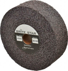 Brite Star - 6" Diam, 2" Face Width, 1" Center Hole, Medium Grade, Aluminum Oxide Deburring Wheel - Convolute, Hard Density 8 Grade, 4,500 RPM - USA Tool & Supply