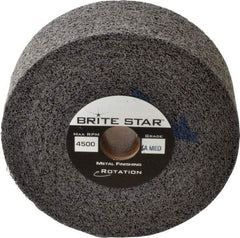 Brite Star - 6" Diam, 2" Face Width, 1" Center Hole, Medium Grade, Aluminum Oxide Deburring Wheel - Convolute, Soft Density 5 Grade, 6,000 RPM - USA Tool & Supply