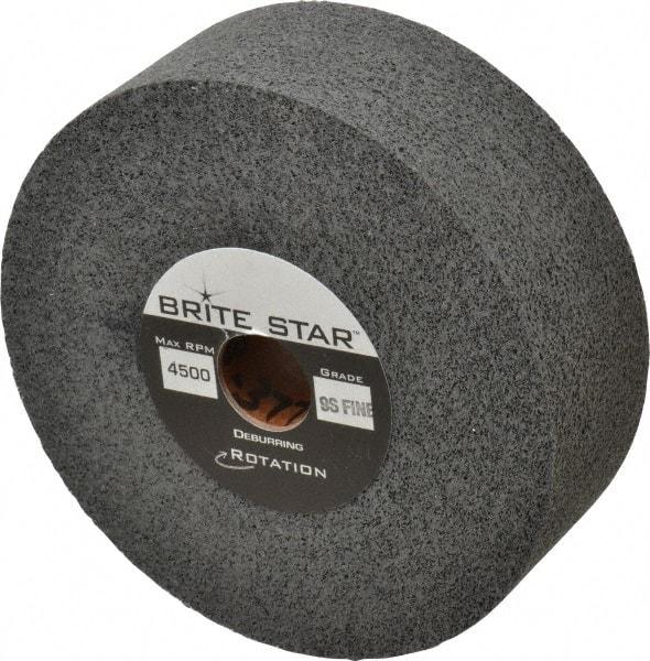 Brite Star - 6" Diam, 2" Face Width, 1" Center Hole, Fine Grade, Silicon Carbide Deburring Wheel - Convolute, Extra Hard Density 9 Grade, 4,500 RPM - USA Tool & Supply