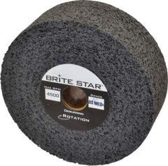 Brite Star - 6" Diam, 2" Face Width, 1" Center Hole, Medium Grade, Silicon Carbide Deburring Wheel - Convolute, Hard Density 8 Grade, 4,500 RPM - USA Tool & Supply
