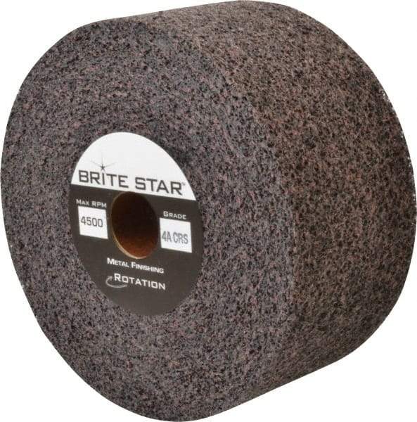 Brite Star - 6" Diam, 3" Face Width, 1" Center Hole, Coarse Grade, Aluminum Oxide Deburring Wheel - Convolute, Soft Density 4 Grade, 6,000 RPM - USA Tool & Supply