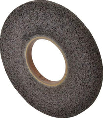 Brite Star - 8" Diam, 1/2" Face Width, 3" Center Hole, Medium Grade, Aluminum Oxide Deburring Wheel - Convolute, Extra Hard Density 8 Grade, 3,400 RPM - USA Tool & Supply