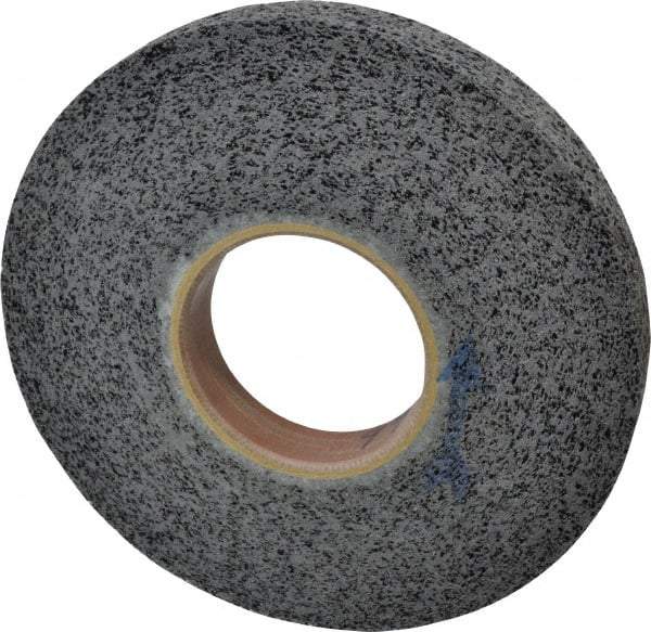 Brite Star - 8" Diam, 1" Face Width, 3" Center Hole, Medium Grade, Silicon Carbide Deburring Wheel - Convolute, Hard Density 8 Grade, 3,400 RPM - USA Tool & Supply