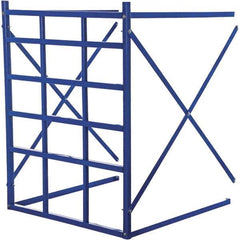 Vestil - 48" Wide, 60" High, Open Shelving Long Bar Pigeon Hole Add-On Unit - Steel, 48" Deep, Use with Vestil Long Bar Pigeon Hole Rack - USA Tool & Supply