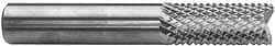 Accupro - 1/2" Diam, 1" LOC, Fishtail Point End, Solid Carbide Diamond Pattern Router Bit - Right Hand Cut, 3" OAL, 1/2" Shank Diam, Use on Fiberglass - USA Tool & Supply