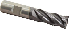 Guhring - 3/4" Diam, Coarse Pitch, 1-1/2" LOC, 4 Flute Solid Carbide Roughing Square End Mill - Nano-A Finish, 4" OAL, 3/4" Shank Diam, Single End, Centercutting - USA Tool & Supply