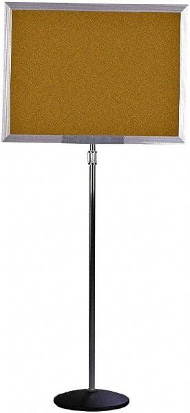 Ghent - 96-1/2" Wide x 48-1/2" High Open Cork Bulletin Board - Rubber, Black - USA Tool & Supply