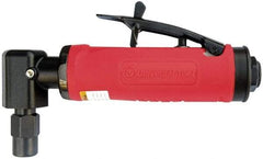 Universal Tool - 1/4" Collet, Angle Handle, Angle Air Die Grinder - 12,000 RPM, Rear Exhaust, 16 CFM, 0.45 hp, 90 psi, 1/4 NPT - USA Tool & Supply