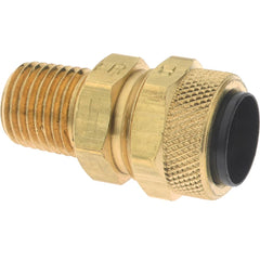 Parker - 1/2" Tube OD x 1/4 Thread Acetal Copolymer Compression Tube Connector - USA Tool & Supply