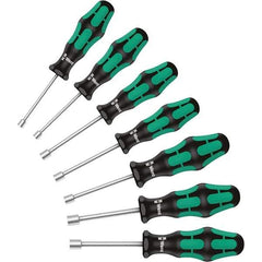 Wera - 10mm Hollow Shaft Nutdriver - Cushion Grip Handle, 195mm OAL - USA Tool & Supply