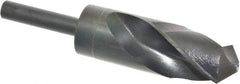 Chicago-Latrobe - 1-23/64" Drill, 118° Point, High Speed Steel Silver Deming & Reduced Shank Drill Bit - Oxide Finish, 6" OAL, Straight Shank, 3-1/8" Flute Length, Right Hand Cut, Standard Point, Spiral Flute, Regular Spiral - USA Tool & Supply