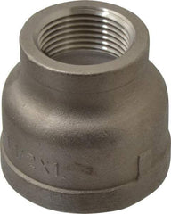 Merit Brass - 1-1/2 x 1" Grade 316 Stainless Steel Pipe Reducer Coupling - FNPT x FNPT End Connections, 150 psi - USA Tool & Supply