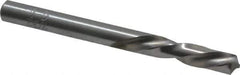 Chicago-Latrobe - 7/32" 118° Spiral Flute High Speed Steel Screw Machine Drill Bit - Bright Finish, Left Hand Cut, 1-1/4" Flute Length, 2-3/8" OAL, Standard Point, Straight Shank - USA Tool & Supply
