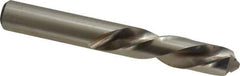 Chicago-Latrobe - 1/2" 118° Spiral Flute High Speed Steel Screw Machine Drill Bit - Bright Finish, Left Hand Cut, 2-1/4" Flute Length, 3-3/4" OAL, Standard Point, Straight Shank - USA Tool & Supply