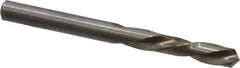 Chicago-Latrobe - #3 118° Spiral Flute High Speed Steel Screw Machine Drill Bit - Bright Finish, Left Hand Cut, 1-1/4" Flute Length, 2-3/8" OAL, Standard Point, Straight Shank - USA Tool & Supply