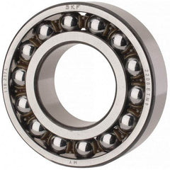 SKF - 40mm Bore Diam, 80mm OD, Open Self Aligning Radial Ball Bearing - 23mm Wide, 2 Rows, Round Bore, 2,250 Lb Static Capacity, 7,170 Lb Dynamic Capacity - USA Tool & Supply