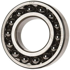 SKF - 40mm Bore Diam, 80mm OD, Open Self Aligning Radial Ball Bearing - 23mm Wide, 2 Rows, Round Bore, 2,250 Lb Static Capacity, 7,170 Lb Dynamic Capacity - USA Tool & Supply