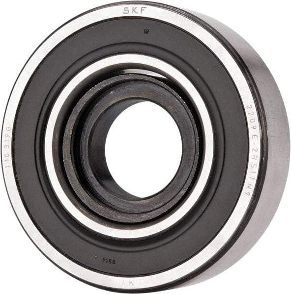 SKF - 45mm Bore Diam, 85mm OD, Double Seal Self Aligning Radial Ball Bearing - 23mm Wide, 2 Rows, Round Bore, 2,380 Lb Static Capacity, 7,310 Lb Dynamic Capacity - USA Tool & Supply