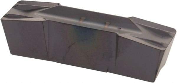Iscar - 800080GIF Grade IC908, 8mm Cutting Width Carbide Grooving Insert - 4.8mm Max Depth of Cut, Neutral, 0.8mm Corner Radius, TiAlN Finish - USA Tool & Supply