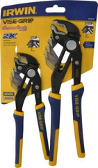 Irwin - 2 Piece GrooveLock Plier Set - Comes in Display Card - USA Tool & Supply