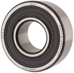 SKF - 35mm Bore Diam, 80mm OD, Double Seal Self Aligning Radial Ball Bearing - 31mm Wide, 2 Rows, Round Bore, 2,520 Lb Static Capacity, 8,930 Lb Dynamic Capacity - USA Tool & Supply