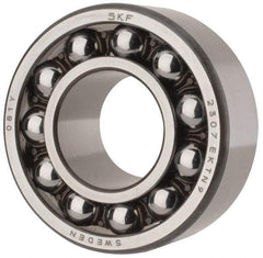 SKF - 35mm Bore Diam, 80mm OD, Open Self Aligning Radial Ball Bearing - 31mm Wide, 2 Rows, Round Bore, 2,520 Lb Static Capacity, 8,930 Lb Dynamic Capacity - USA Tool & Supply