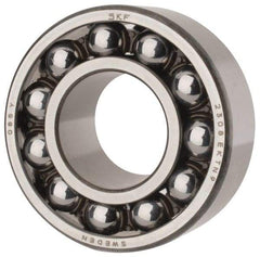 SKF - 40mm Bore Diam, 90mm OD, Open Self Aligning Radial Ball Bearing - 33mm Wide, 2 Rows, Round Bore, 3,600 Lb Static Capacity, 12,100 Lb Dynamic Capacity - USA Tool & Supply