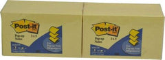 3M - 100 Sheet, 3 x 5", Note Pad/Writing Pad/Notebook - Yellow - USA Tool & Supply