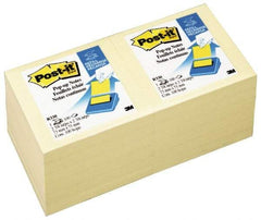 3M - 90 Sheet, 3 x 3", Note Pad/Writing Pad/Notebook - Yellow - USA Tool & Supply