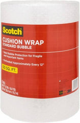 3M - 50' Long x 12" Wide, Cushion Wrap - Clear - USA Tool & Supply