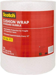 3M - 60' Long x 12" Wide, Cushion Wrap - Clear - USA Tool & Supply