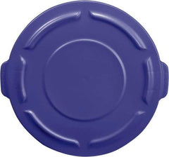 Rubbermaid - Round Lid for Use with 55 Gal Round Trash Cans - Blue, For Brute Trash Cans - USA Tool & Supply